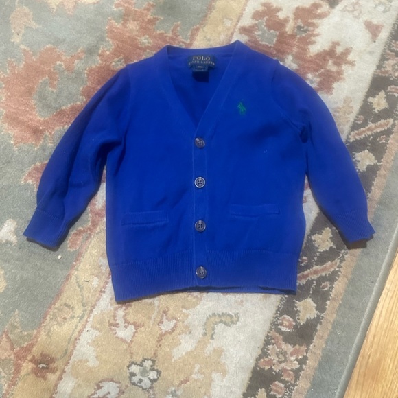 Polo by Ralph Lauren Blue Sweater V-Neck Knit - Picture 1 of 4